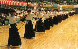 People shooting Kyudo